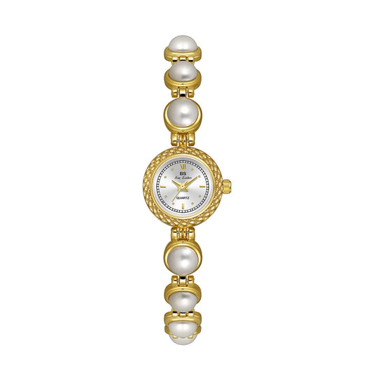UTHAI Watch For Women Small Fragrance Medieval Luxury Pearl Bracelet Watch Temperament Waterproof Ladies Fashion Quartz Watches