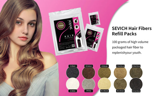 Sevich Hair Fibers Keratin Thickening Spray Hair Building Fiber Poudre Instant Regrowth Powders Hair Loss Conceale Hair Growth