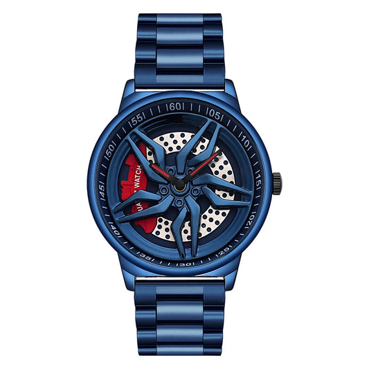 UTHAI L72 Watch For Men Cool Wheel Watch Luxury High Quality Male's Quartz Watches Hollow out 360 ° Rotary Dial Waterproof Clock