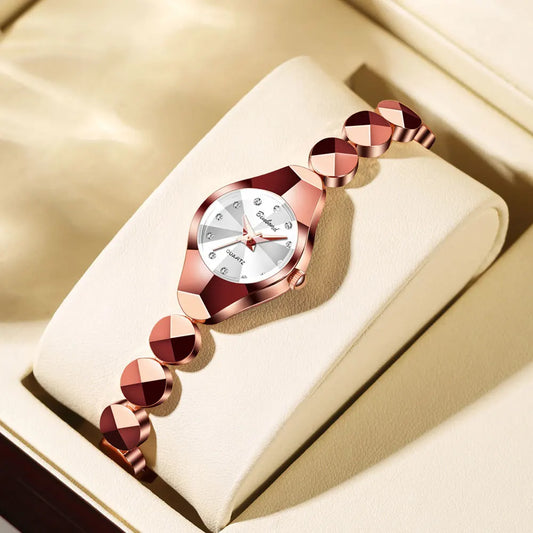 BINBOND 220 Women's Watch Waterproof High End Exquisite Bracelet Fashion Ins Style Light Luxury Quartz Watches for Woman Часы