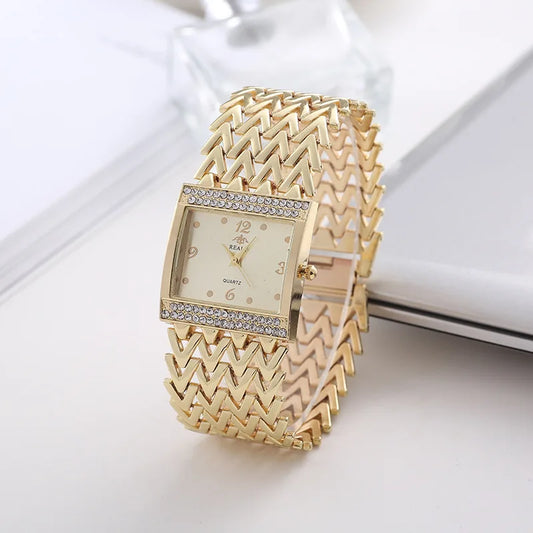 UTHAI W32 Women's Fashion Quartz Watches European American Lady's Bracelet Watch Diamonds Clock Girl Wristwatch Jewelry