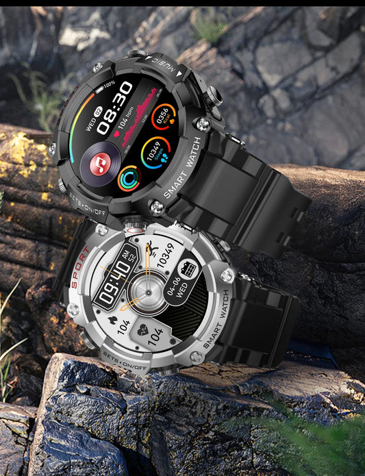 LaNikar Smart Watch AMOLED Display With In-Ear Bluetooth Headset Heart Rate Blood Pressure Oxygen Saturation Monitoring HD Audio