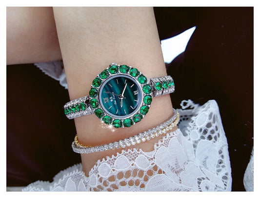 UTHAI New Women's Watch Waterproof Temperament Light Luxury Retro Female Malachite Bracelet Ladies Fashion Clock Watches Gift