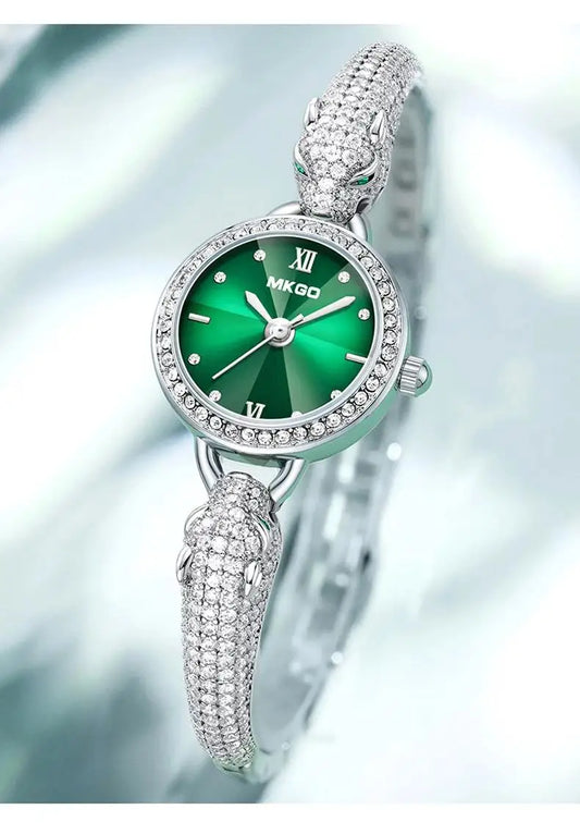 2025 Ladies Fashion Quartz Watch Waterproof Luxury Diamond Inlaid Charming Bracelet Jewelry Full of Sparkling Stones for Women