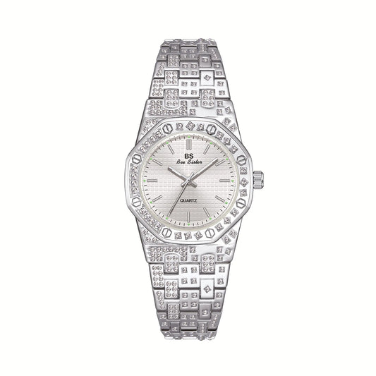 UTHAI Women's Watch Luxury Metal Diamonds European American Middle Eastern Waterproof Ladies Fashion Quartz Watches Clock Gift