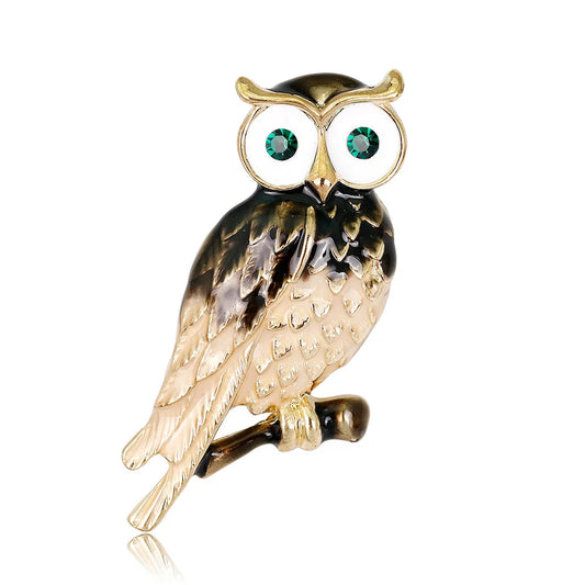 Lovely Owl Brooches For Women Korean Trendy Rhinestone Jewelri Brooch Bird Animal Pin Badg Clothes Decorative Pins Corsage Gifts